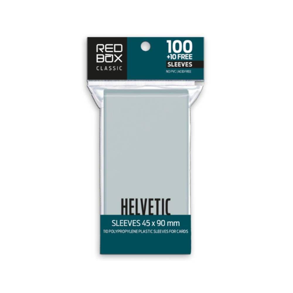 Sleeves Helvetic 45 X 90 mm 110 unidades Buró Red Box