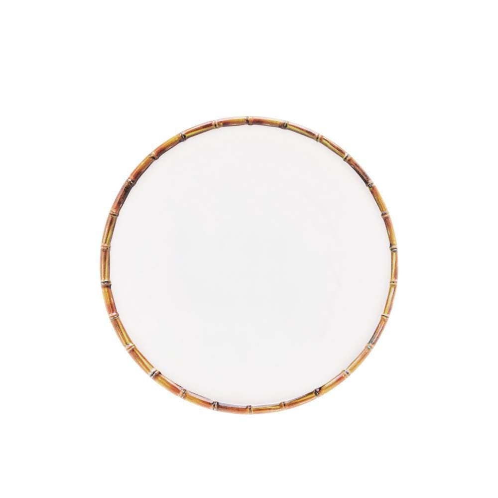 Pratro para Sobremesa Wolff Bambu de Melamina Branco 22cm