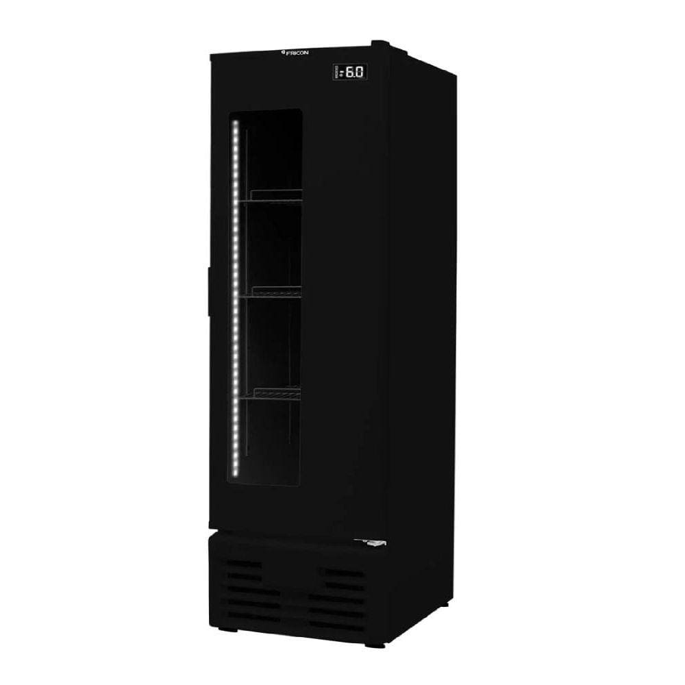 Geladeira/refrigerador 284 Litros 1 Porta Preto Total Black - Fricon - 220v - Vcfc 284 D
