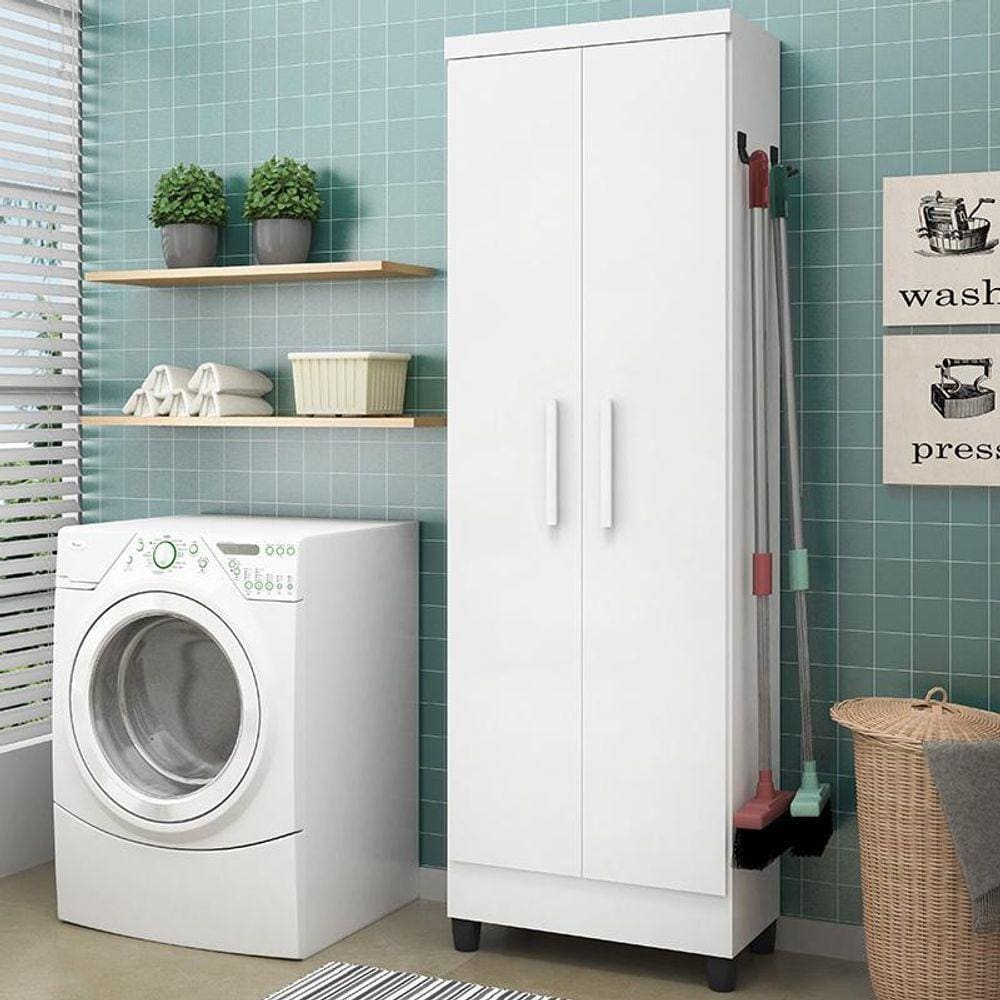 Armario Organizador Multiuso 879 Com Suportes Branco Branco