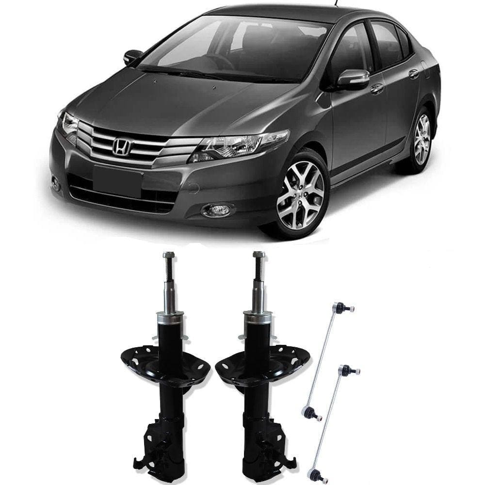 Amortecedor + Bieleta Honda City Dianteiro 2009 Até 2014 O Par