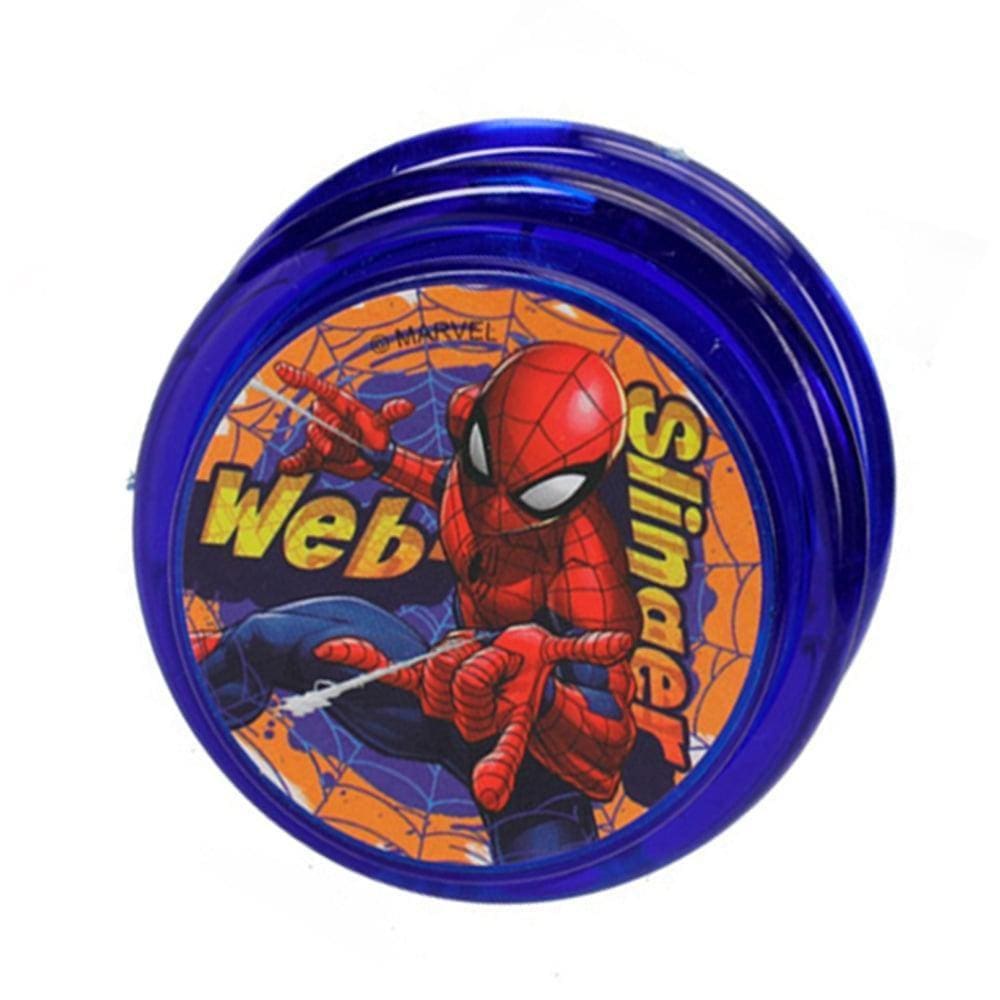 Brinquedo Infantil Yo-Yo Ioiô C/Luz Marvel Homem Aranha Azul