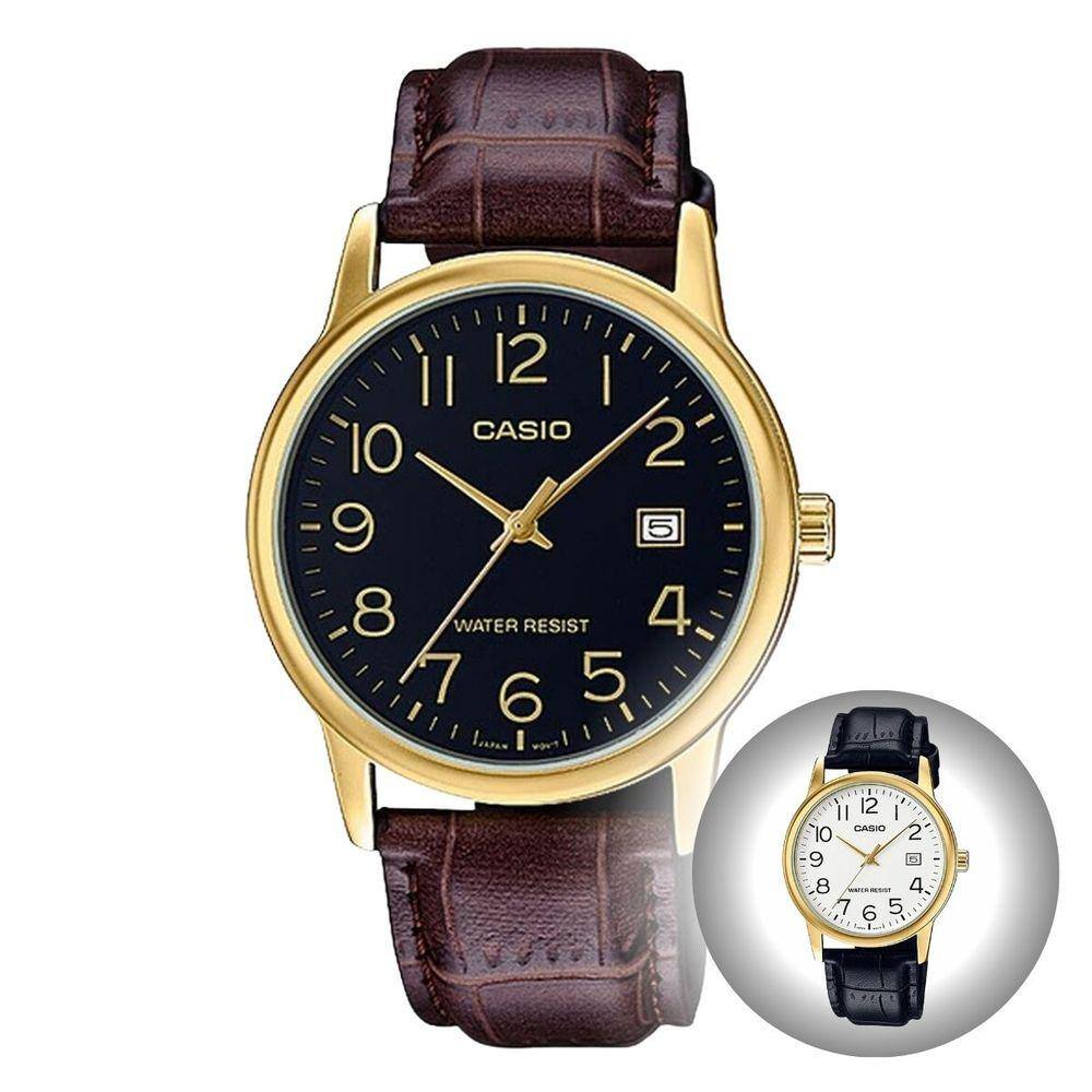 Relogio casio masculino pulseira de couro | Extra