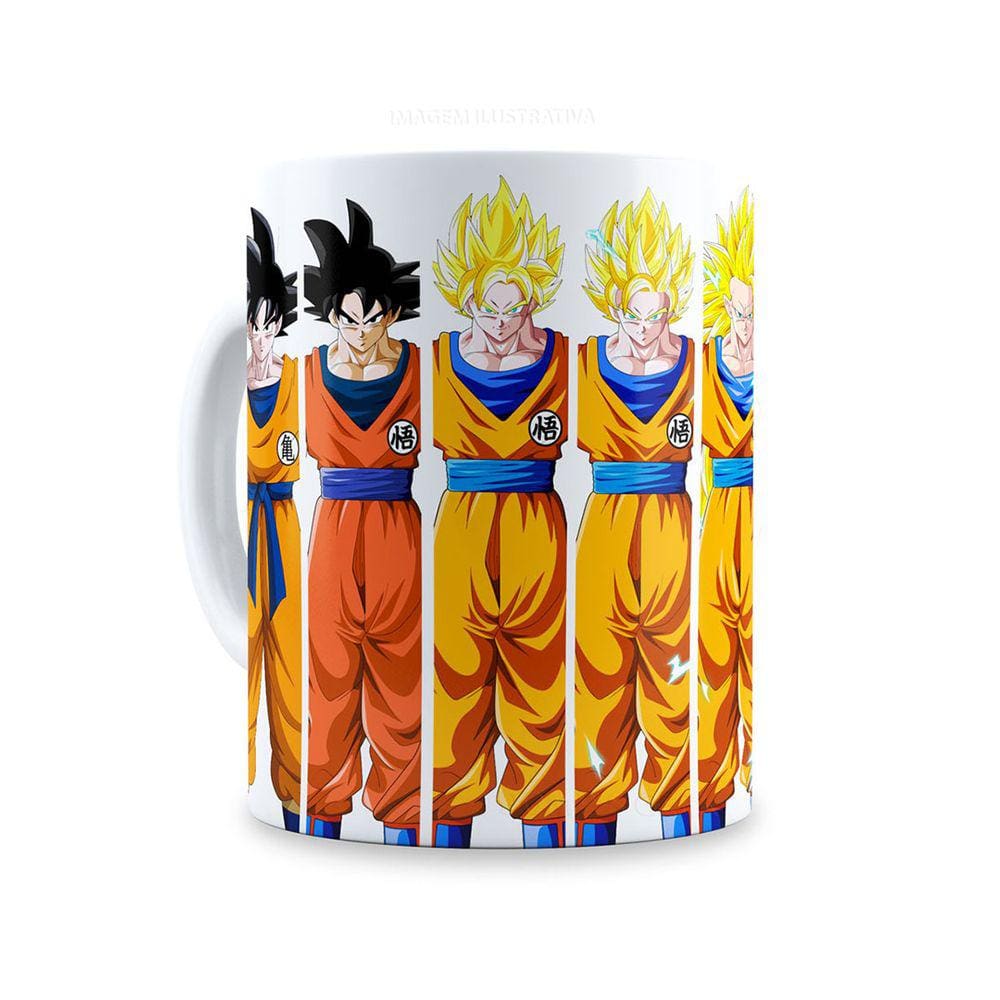 Caneca Personalizada Porcelana Dragon Ball Goku 325 Ml