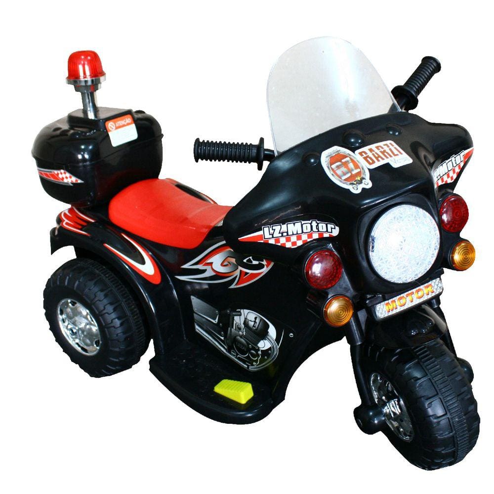 Mini Moto Elétrica Infantil Triciclo Elétrico BZ Cycle Preto com Músicas e  Luzes BARZI MOTORS : : Brinquedos e Jogos