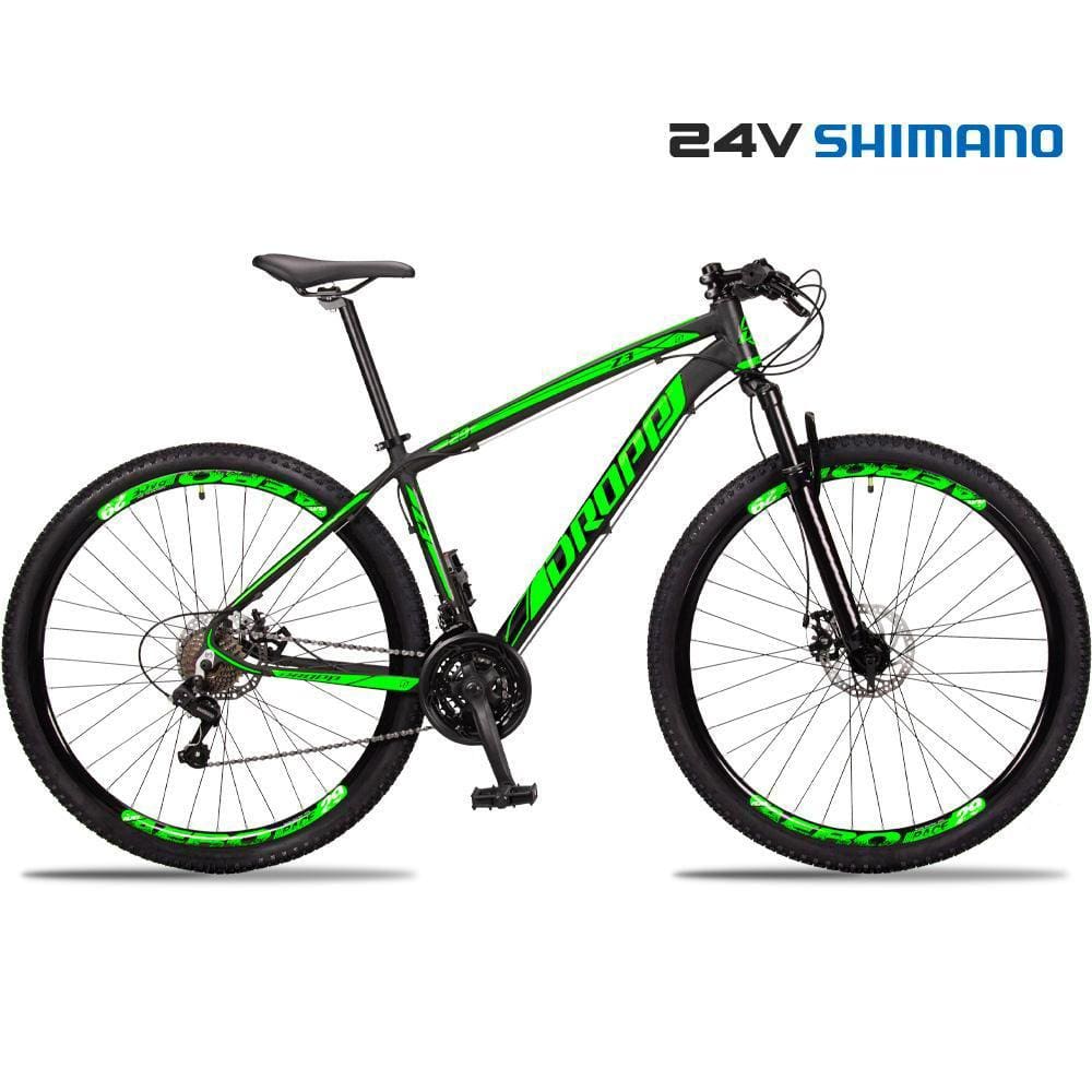 Bicicleta Dropp Z3 Disc M T17 Aro 29 Susp. Dianteira 24 Marchas - Preto/verde