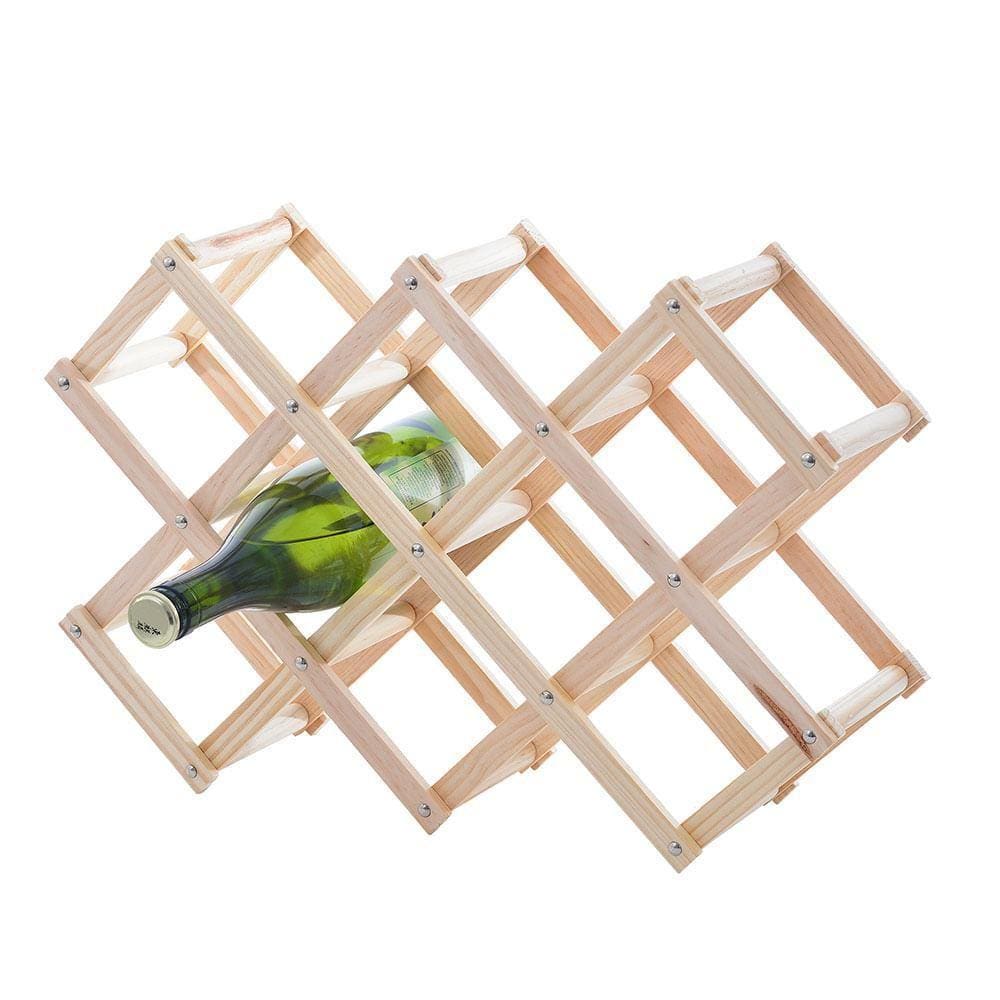 Porta Vinho Ekos Bambu 10 Garrafas 41 Cm