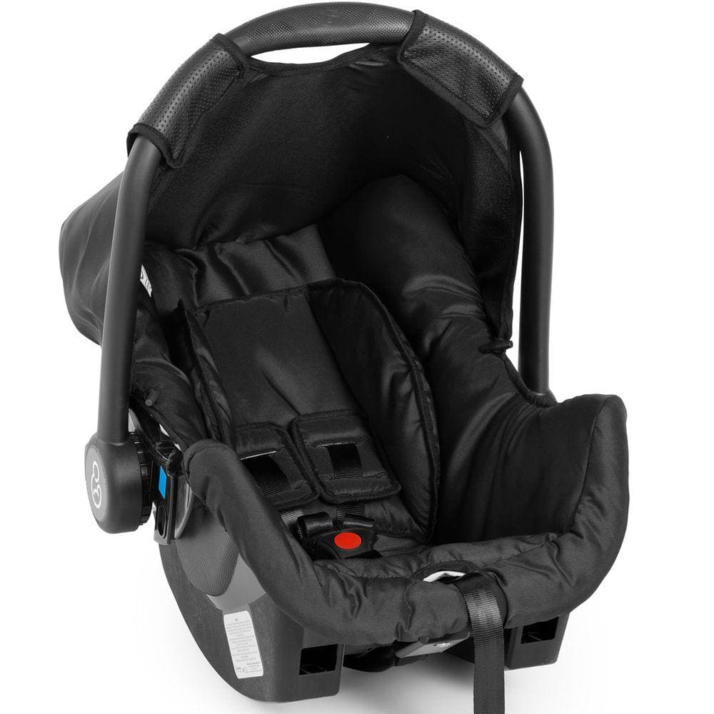 Bebê Conforto Galzerano Grid 0 a 13kg Preto Alça Anatômica Almofada Redutora Capota Retrátil Removível Com Balanço 8184BL