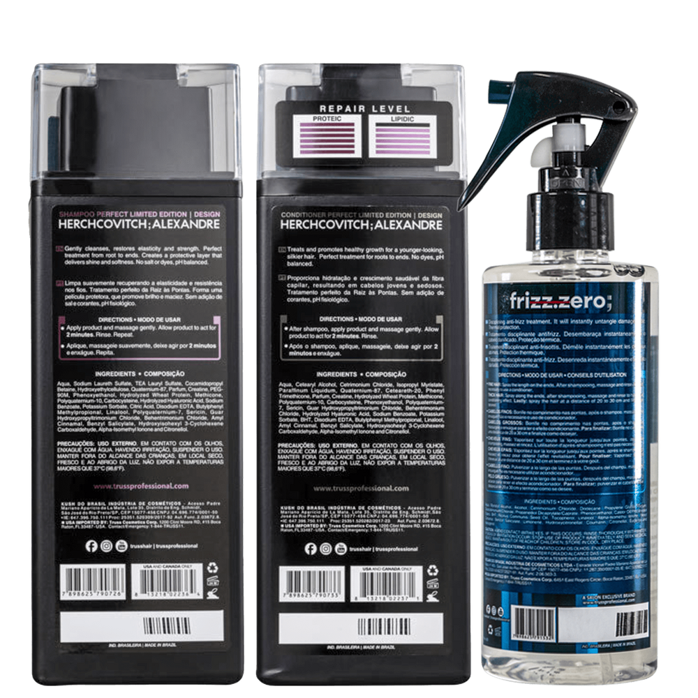 Kit Truss Frizz Zero Perfect (3 Produtos)