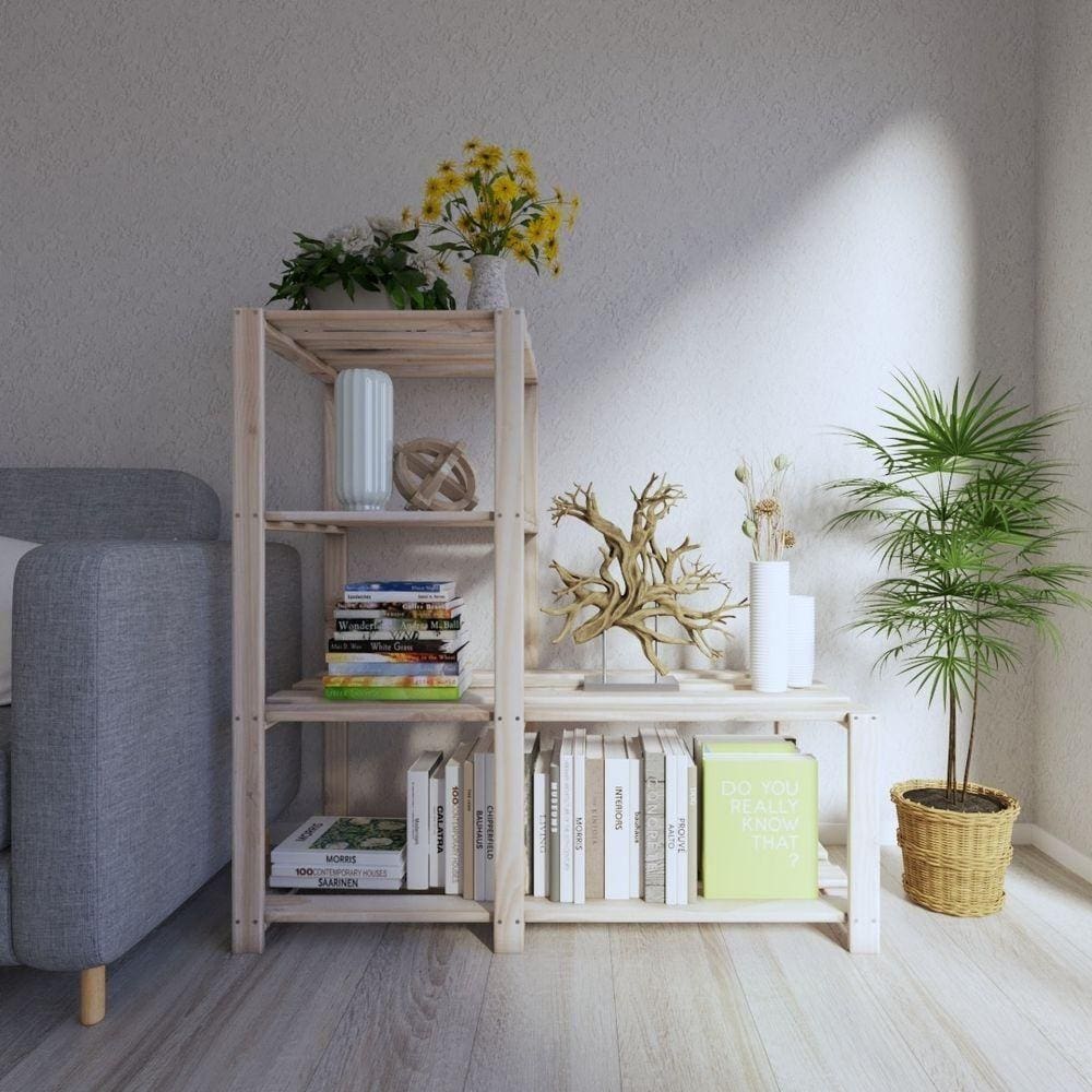Armário Estante Organizadora Multiuso Organizador Para Lavanderia E Casa Pinus