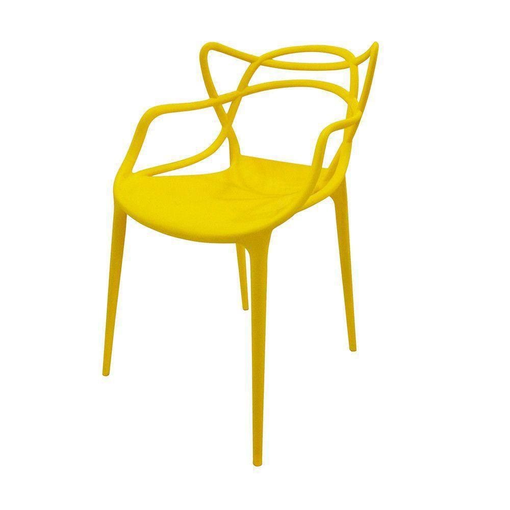 Cadeira Aviv Estrutura Em Polipropileno Fratini Amarelo