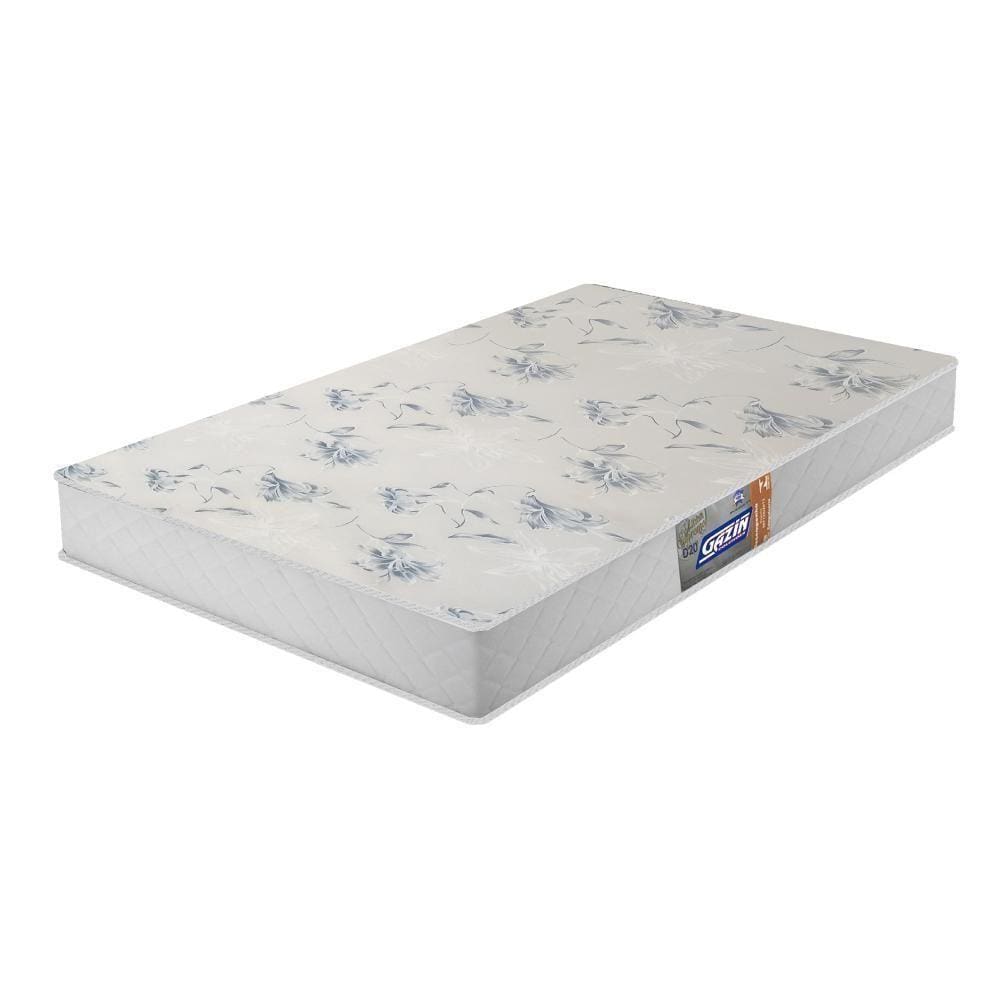 Colchão Solteiro De Espuma D20 Supreme Azul 78X188X12Cm Branco