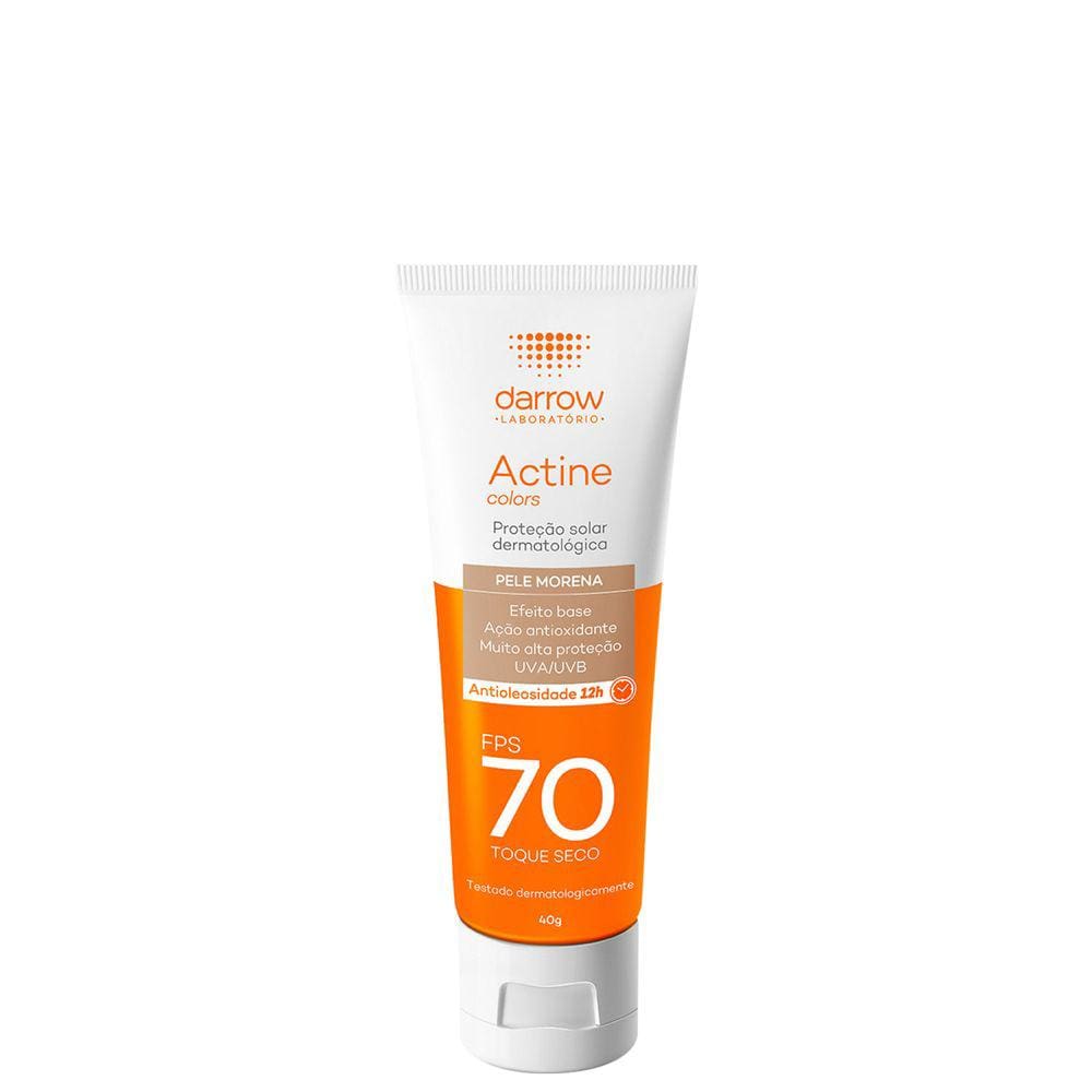 Darrow Actine Colors FPS70 Pele Morena - Protetor Solar 40g