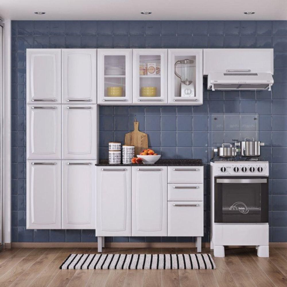 Cozinha Completa 4 Peças 13 Portas 2 Gavetas Luce Itatiaia Branco