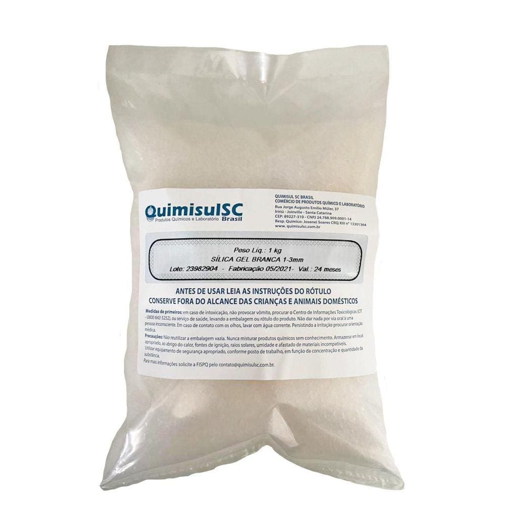 Sílica Gel Branca 1-3 Mm Saco 1 Kg