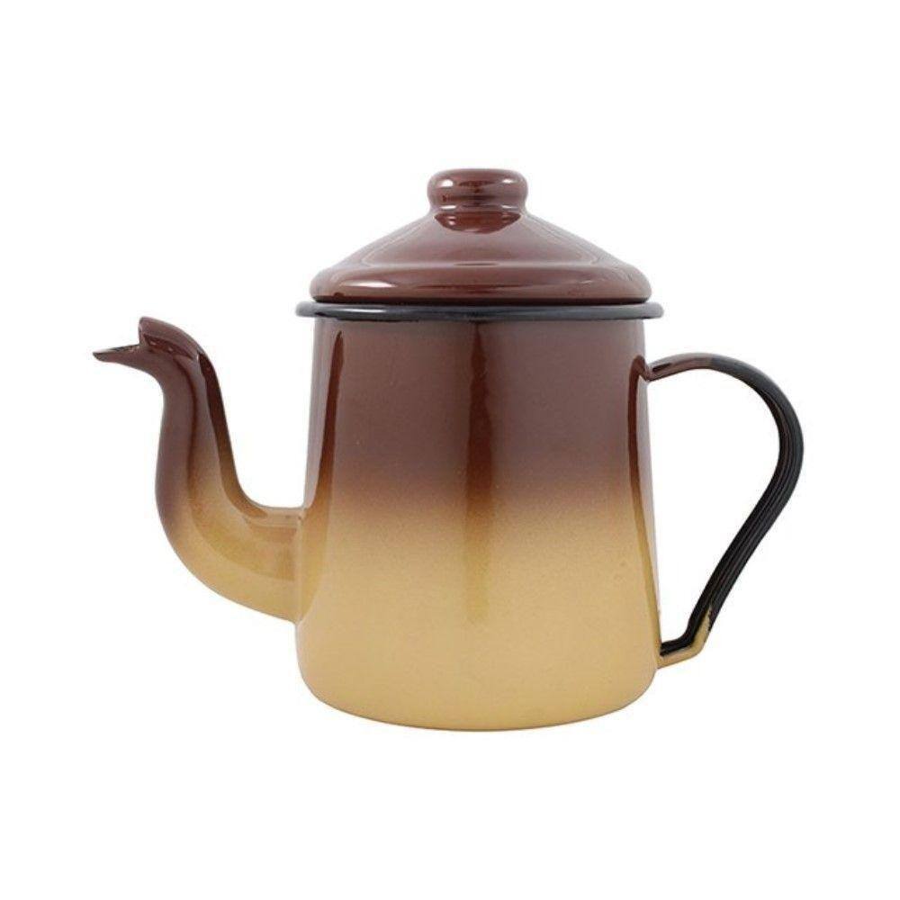 Cafeteira Tradicional Esmaltada Marrom Degradê 1,1 L Ewel