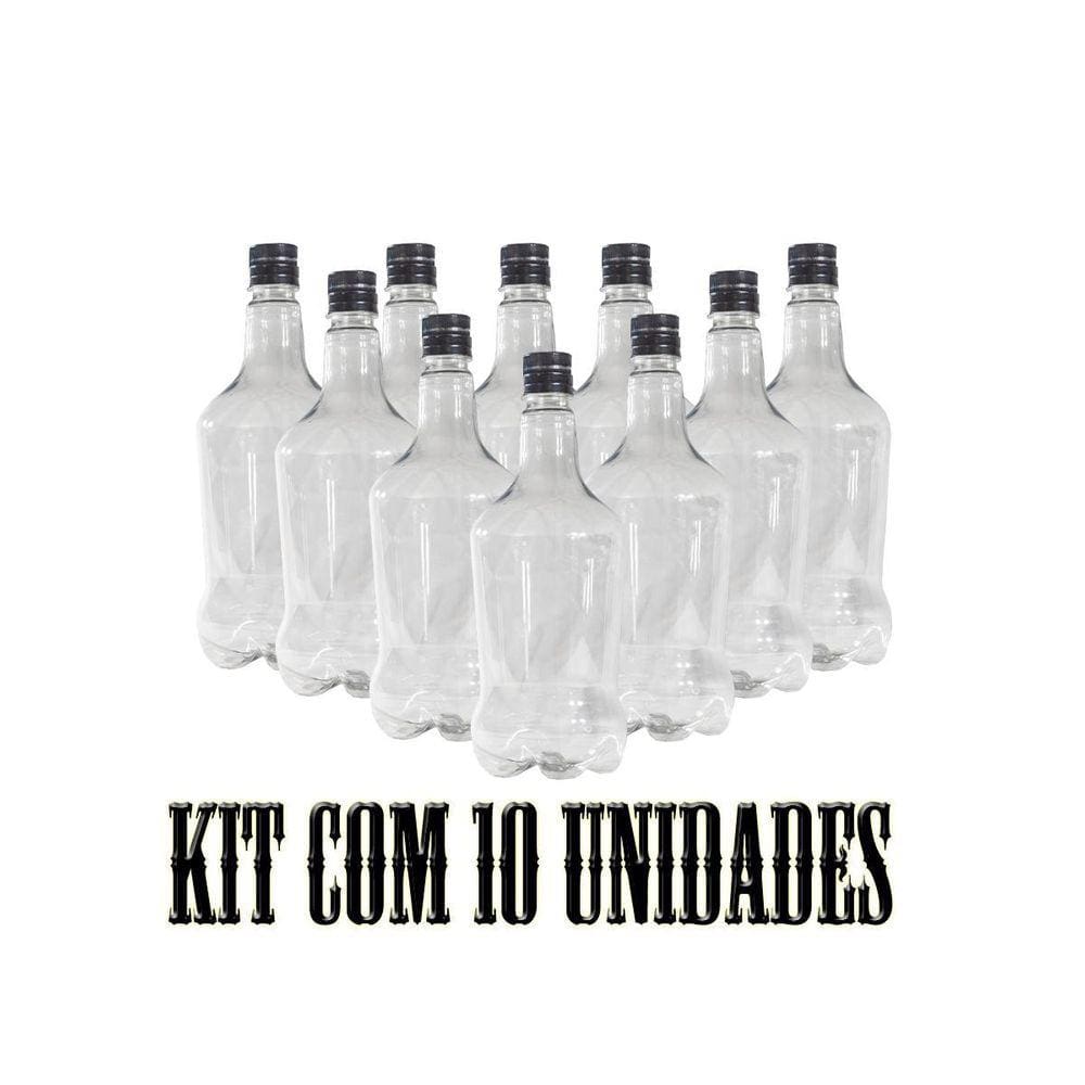Growler Pet 1000Ml Com Marcação Cristal - Pack Com 10 Un