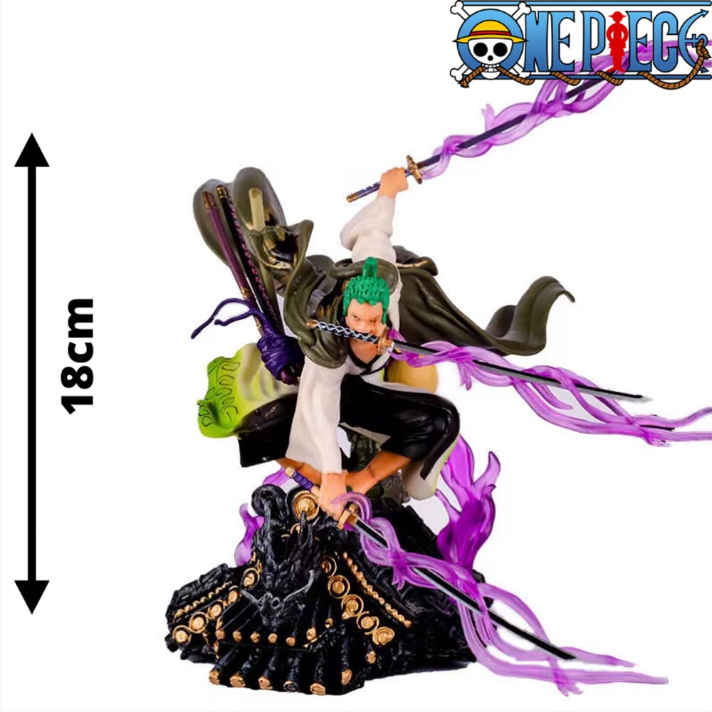 Boneco One Piece - Roronoa Zoro no Telhado - Action Figure 18cm