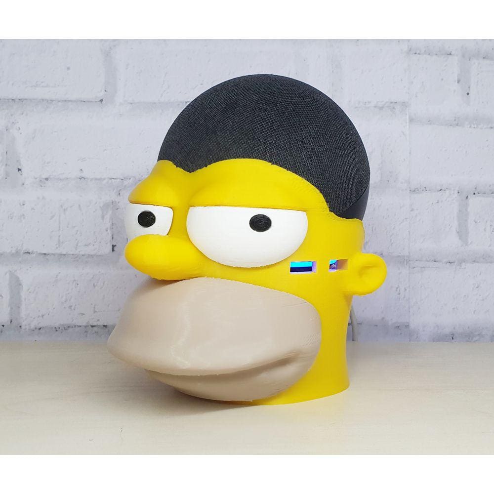 Suporte Tema Homer Simpson Para Alexa Echo Dot 4
