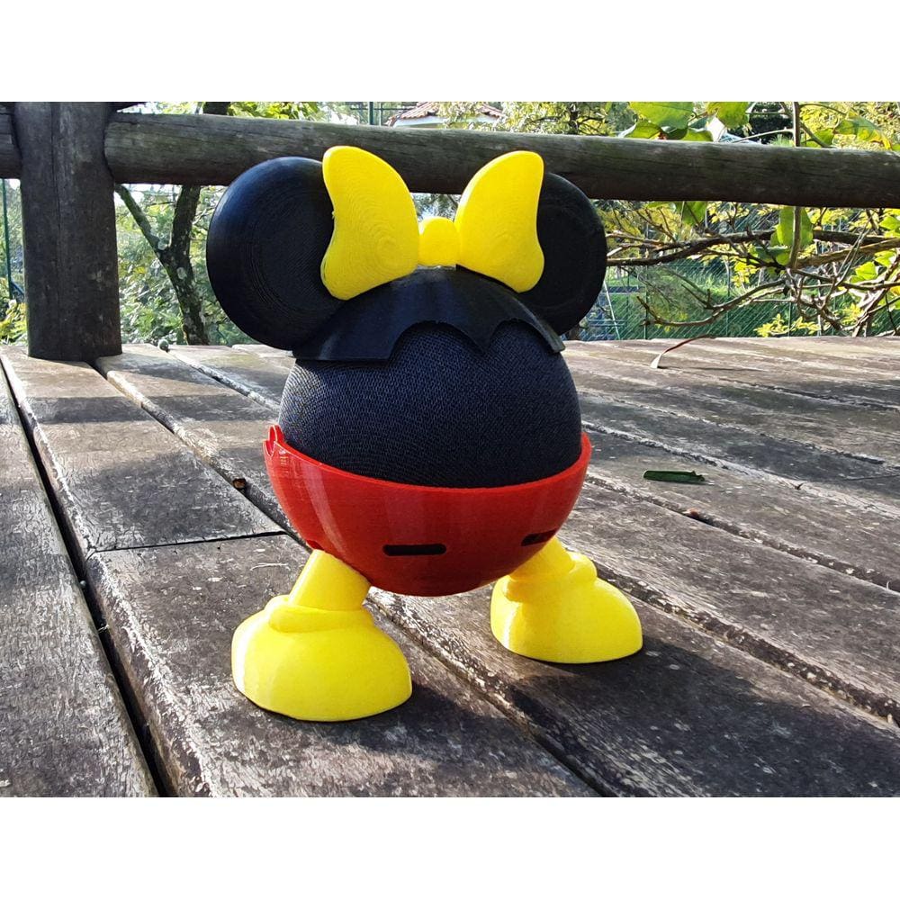 Suporte Para Alexa Echo Dot 4 - Tema Mickey Ou Minnie Disney