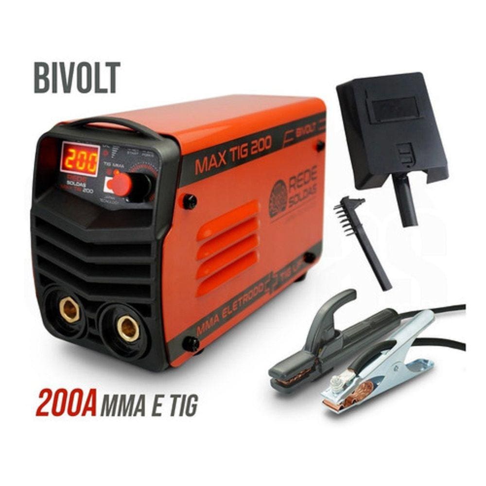 Máquina De Solda Inversora 200A Mma Tig Max200 Bivolt