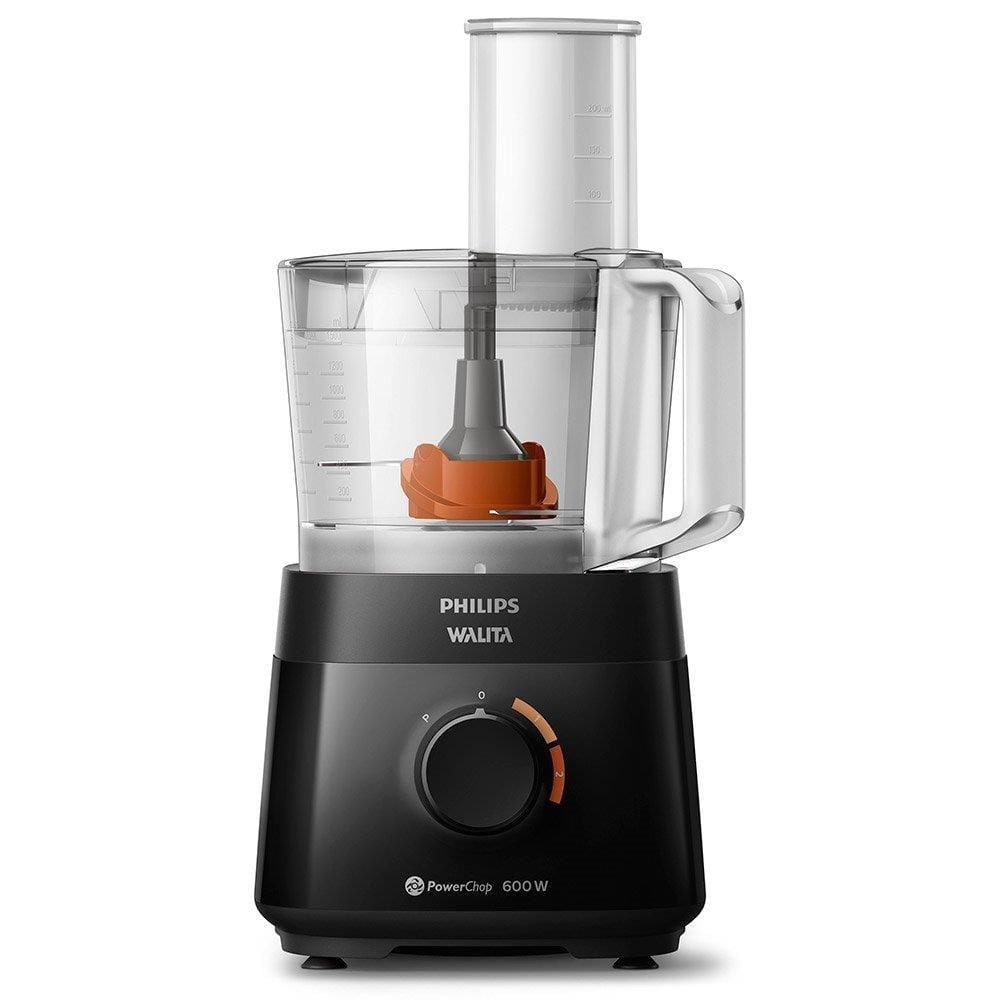Processador de Alimentos Philips Walita RI7300, 3 Acessórios, 2 Velocidades, 600W, Preto