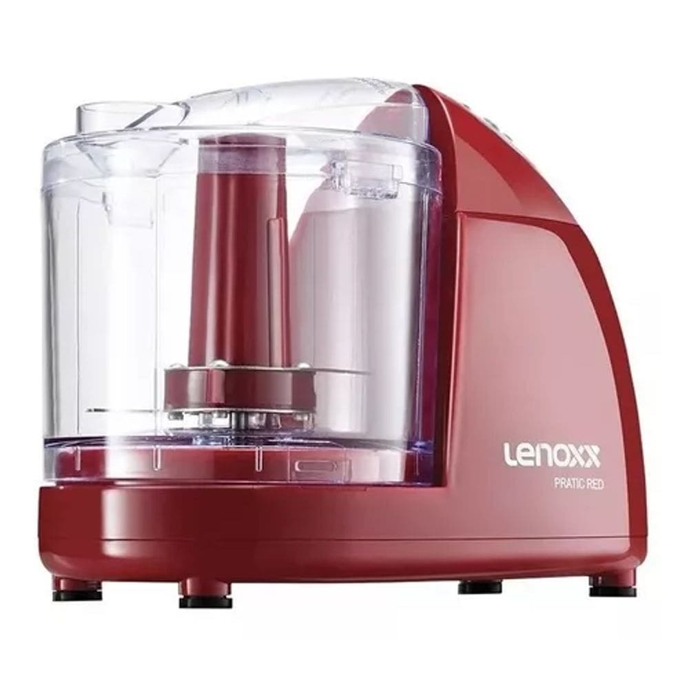 Mini Processador Lenoxx Pratic Lâmina Dupla PMP435 100W Vermelho