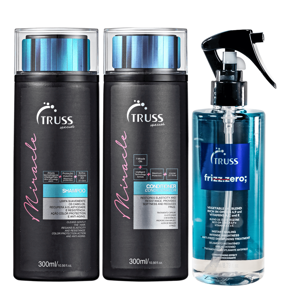 Kit Truss Frizz Zero Miracle (3 Produtos)