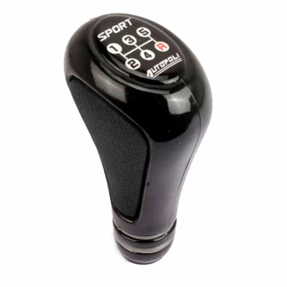 Bola de Câmbio Universal Sport Line Autopoli Preta 5 Marchas Manopla Tuning