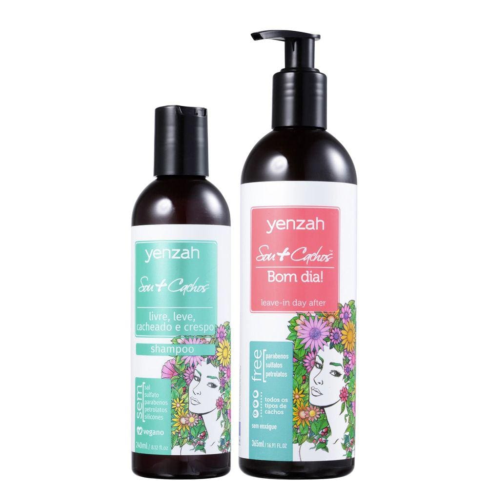 Yenzah Sou + Cachos Leave-in Low Poo Kit (2 Produtos)