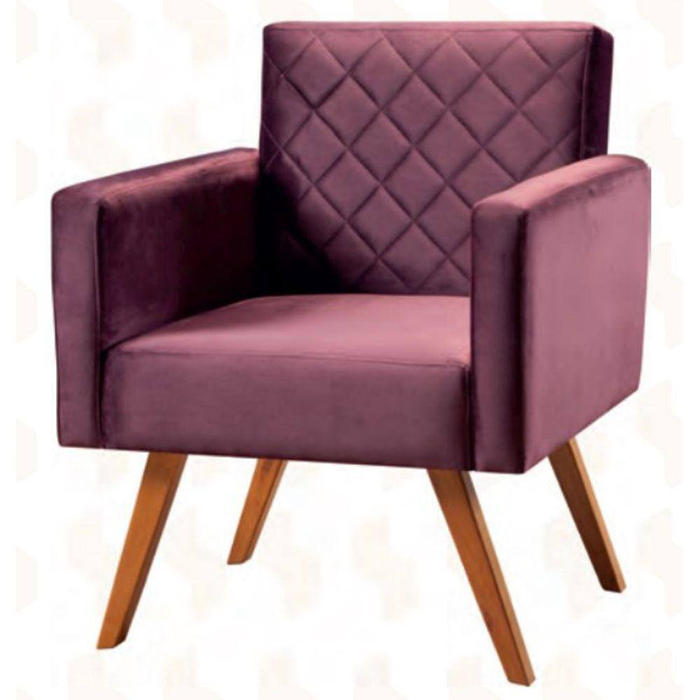 Poltrona Decorativa para Sala Madeira Maciça - Brasil - Art Salas