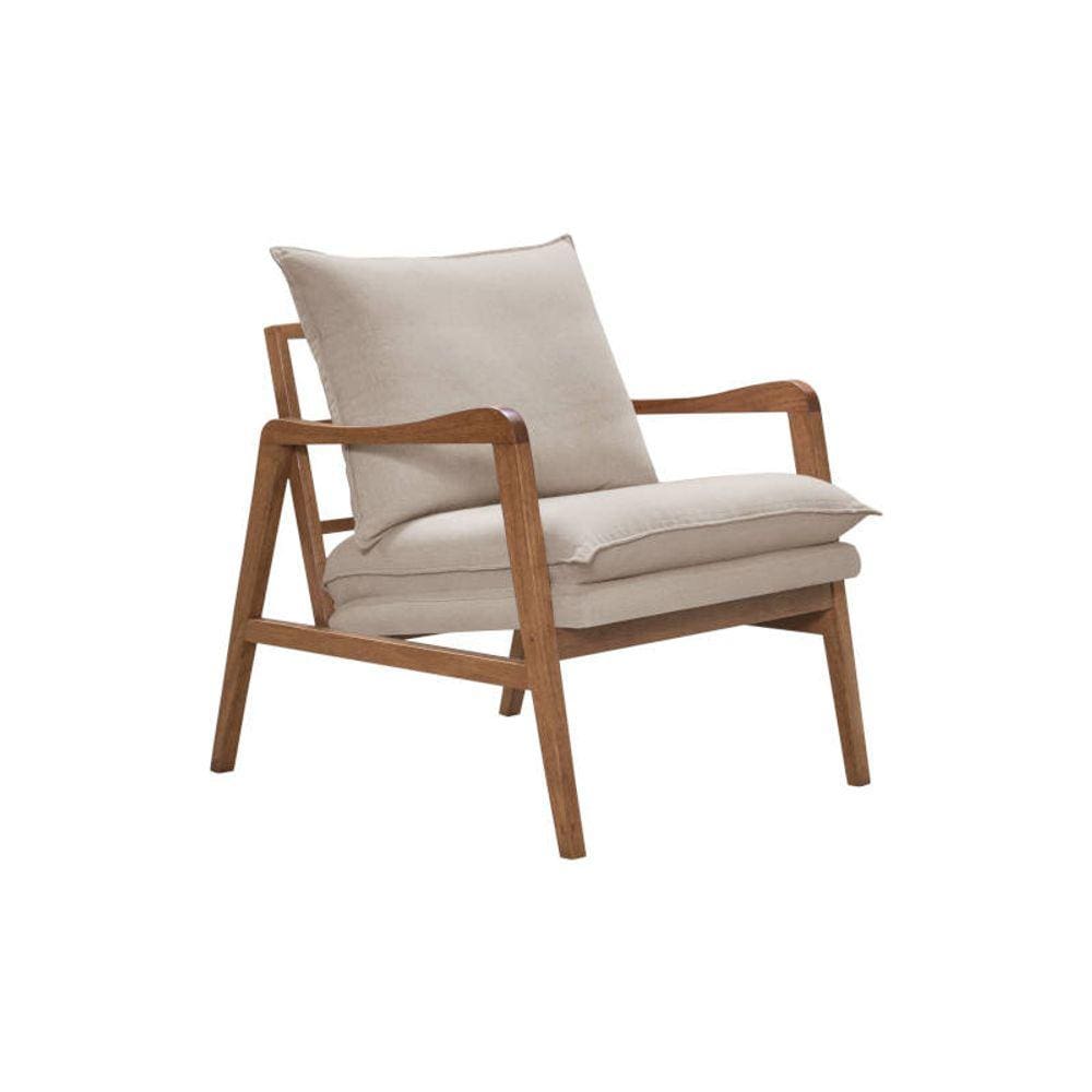 Poltrona decorativa para sala madeira maciça - Dila - Bianchi Móveis