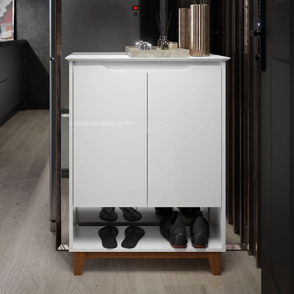 Sapateira 2 Portas Hall Flow Branco - EJ Moveis