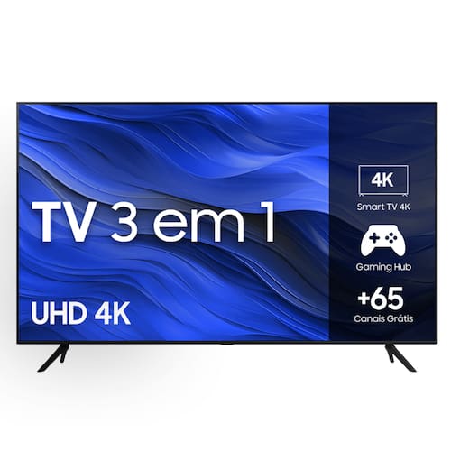 imagem-Samsung Smart TV 70" UHD 4K 70CU7700 2023, Processador Crystal 4K, Gaming Hub, Visual Livre de Cabos