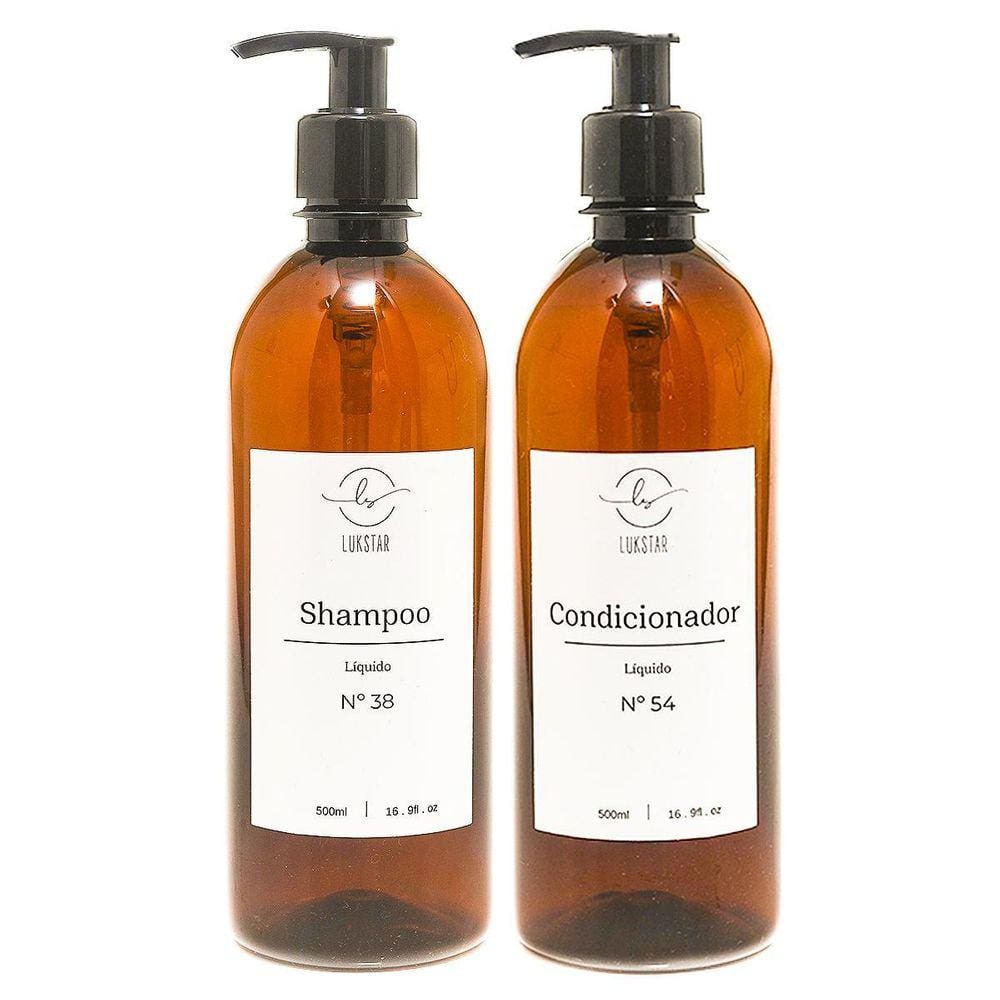 Kit Frasco Ambar 2Pçs Shampoo Condicionador Banheiro