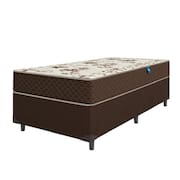 Cama Box Solteiro Colchão Espuma D33 Marquês 88x188x57cm Marrom Umaflex - Suporta até 90kg por Pessoa