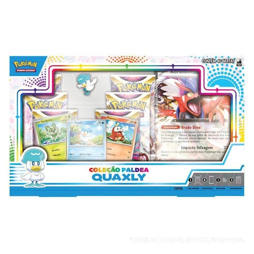 imagem-Box Pokemon Coleção Paldea Quaxly - 003 40 Cartas Copag