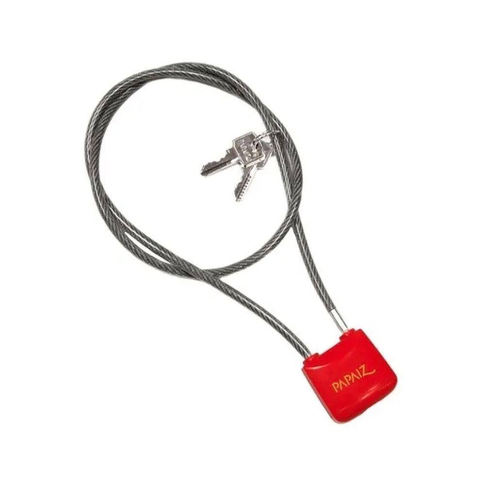Cadeado Com Cabo de Aço 30/800 Vermelho Urban Papaiz
