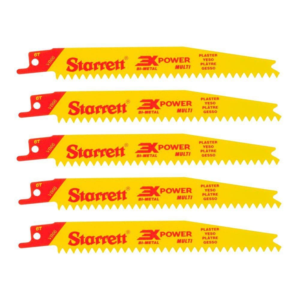 Kit 5 Lâmina Serra Sabre Para Gesso Drywall 15cm VB66 Starrett