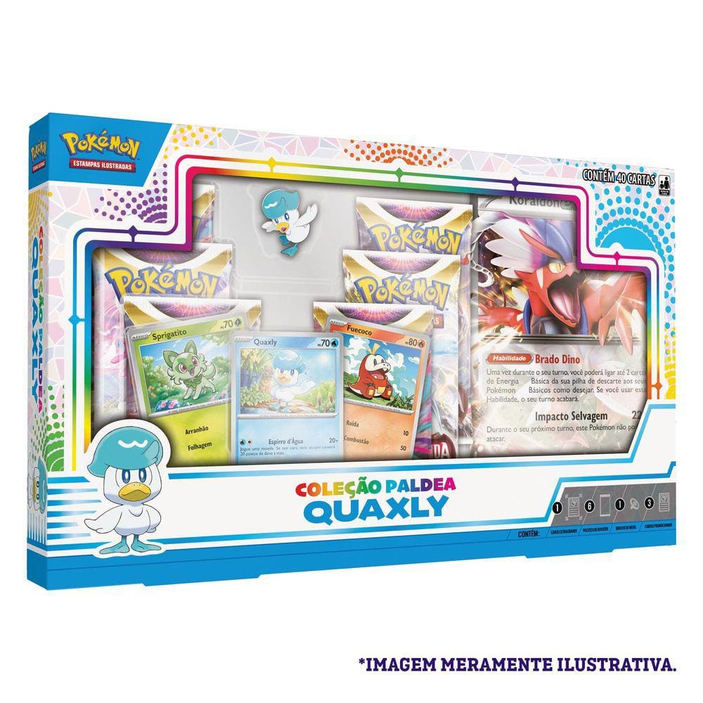 Jogo Pokemon Box Coleção Paldea Quaxly
