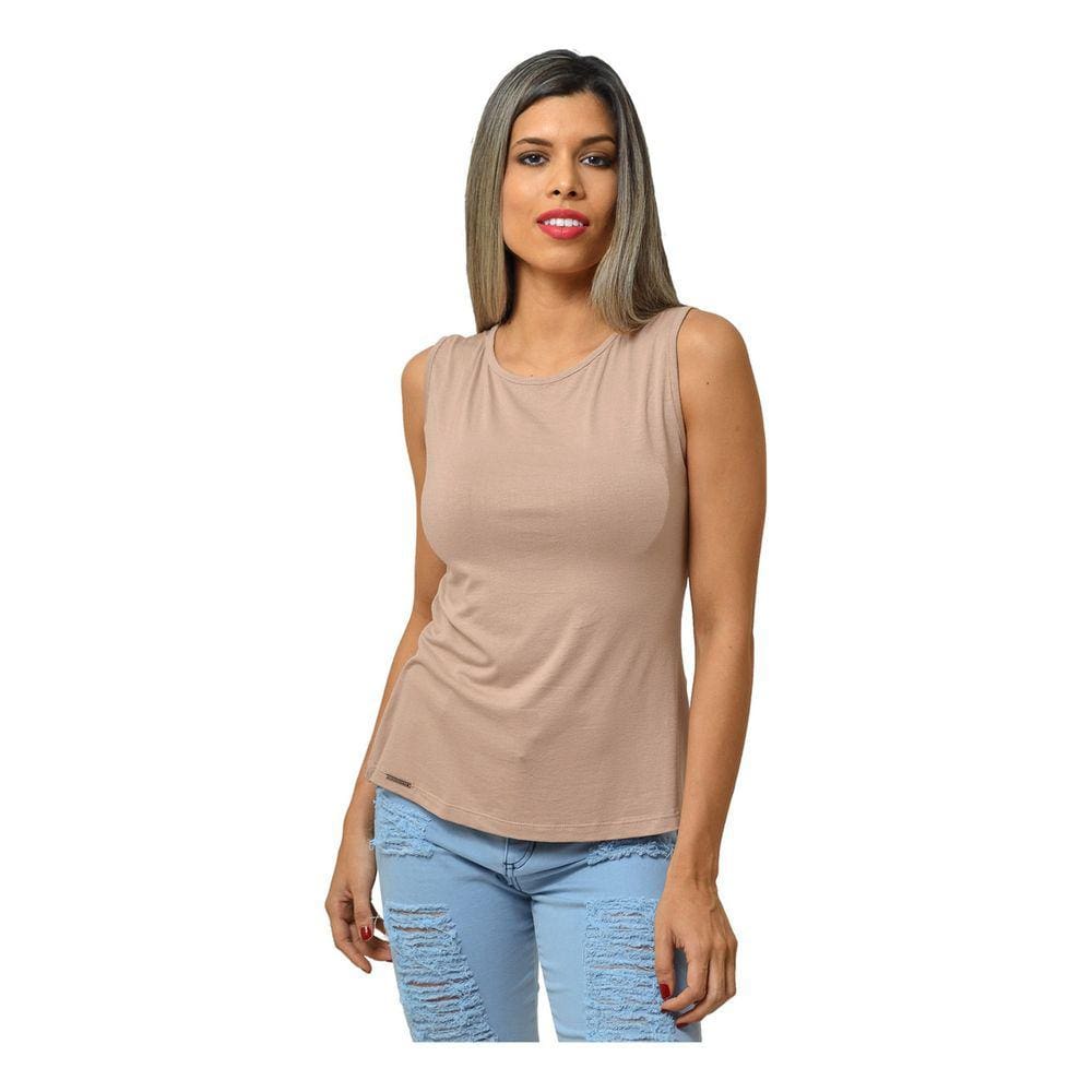 Camiseta Feminina  Nude detalhe nas Costas GG