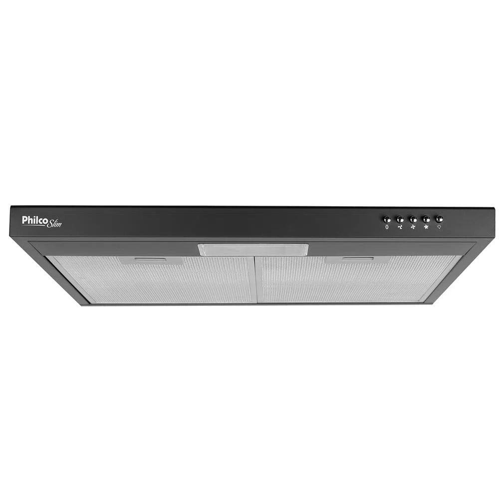 Depurador e Exaustor Philco Pdr60p Slim 60 Cm 3 Velocidades Preto 220v