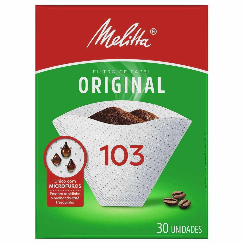 Filtro de Papel 103 p/ Café com Microfuros Melitta 30un