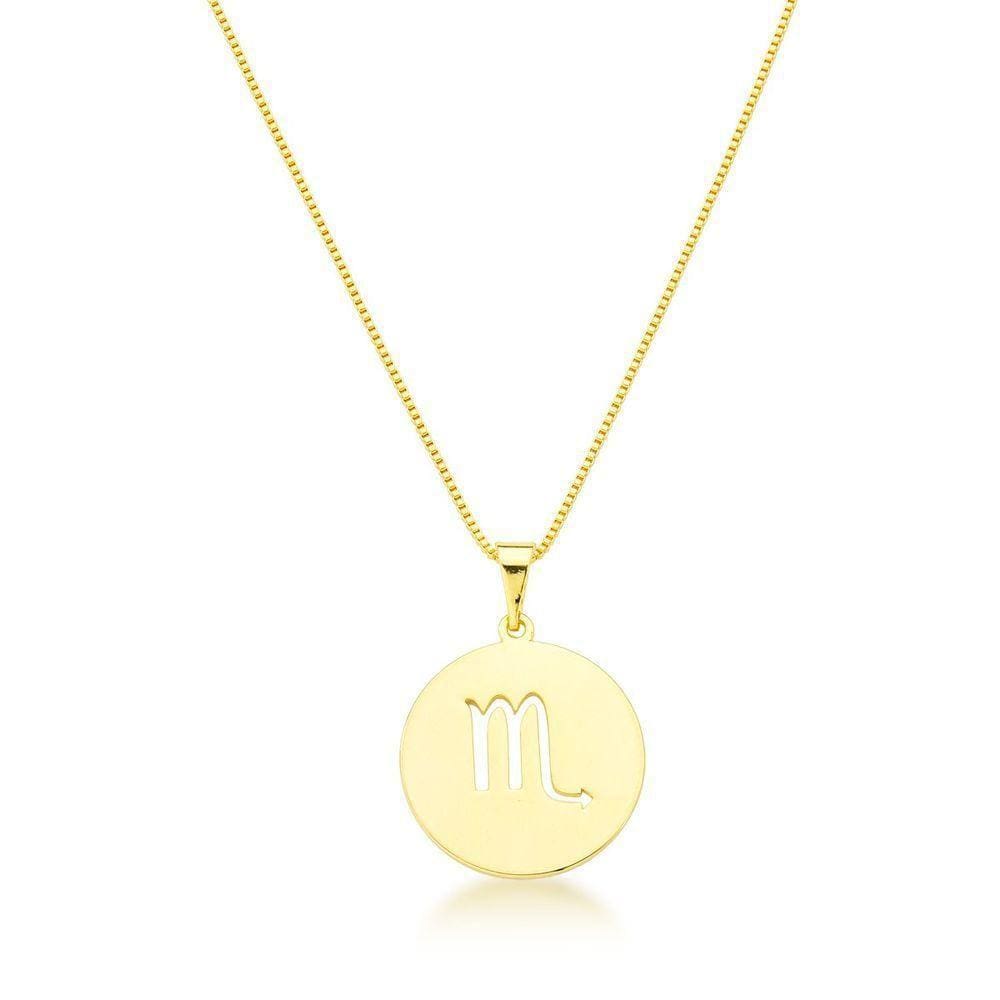 Colar De Signos Banhado A Ouro 18k - Escorpião