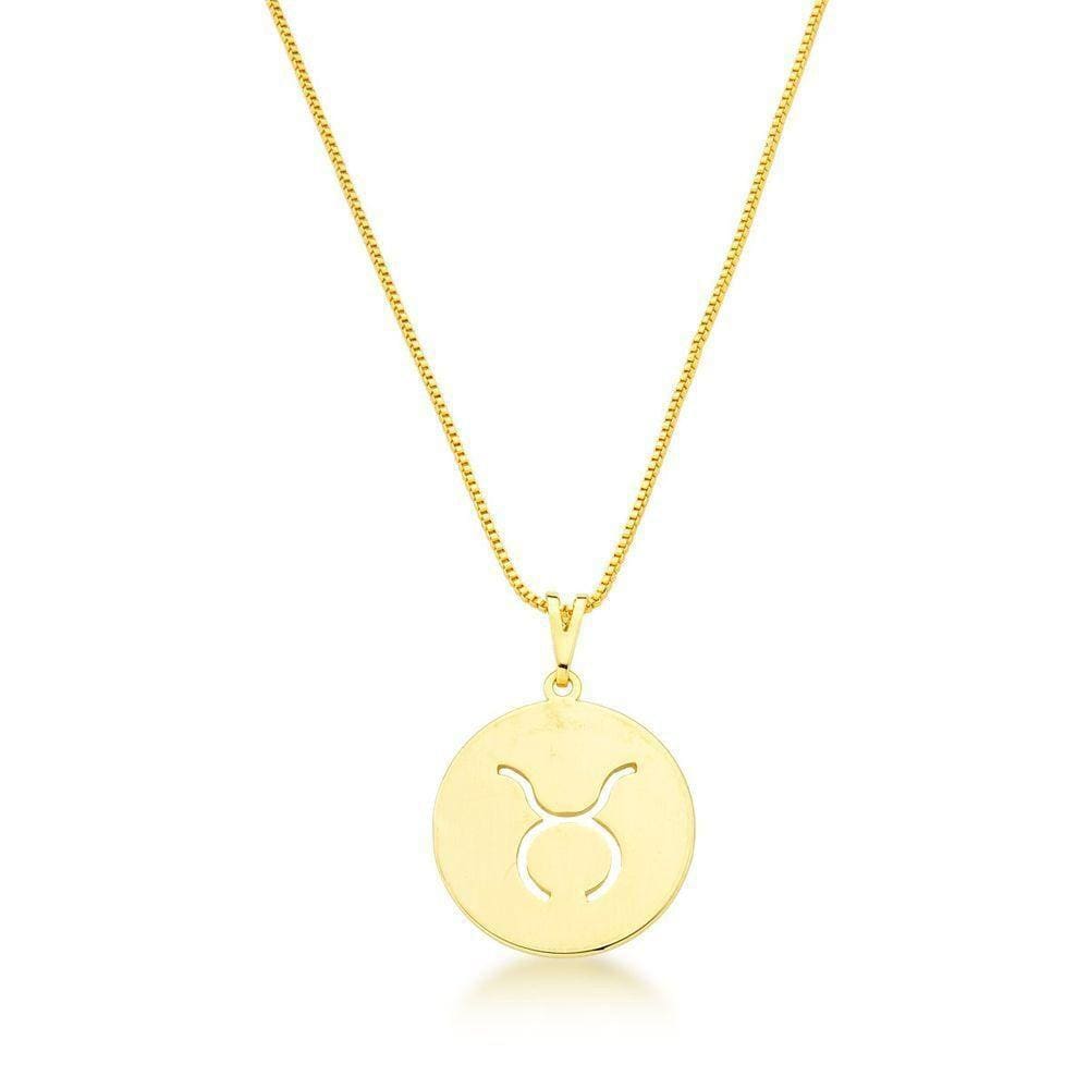 Colar De Signos Banhado A Ouro 18k - Touro