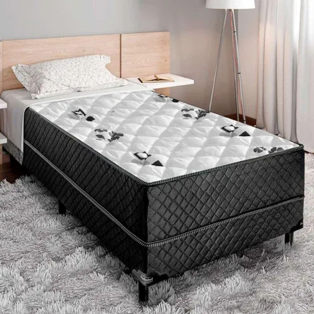 Cama Box Conjugada Solteiro 5cm Ortopédica