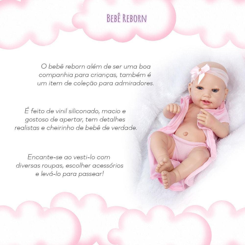 Bebê Reborn Menina Realista Toda em Silicone Sólido Molinho