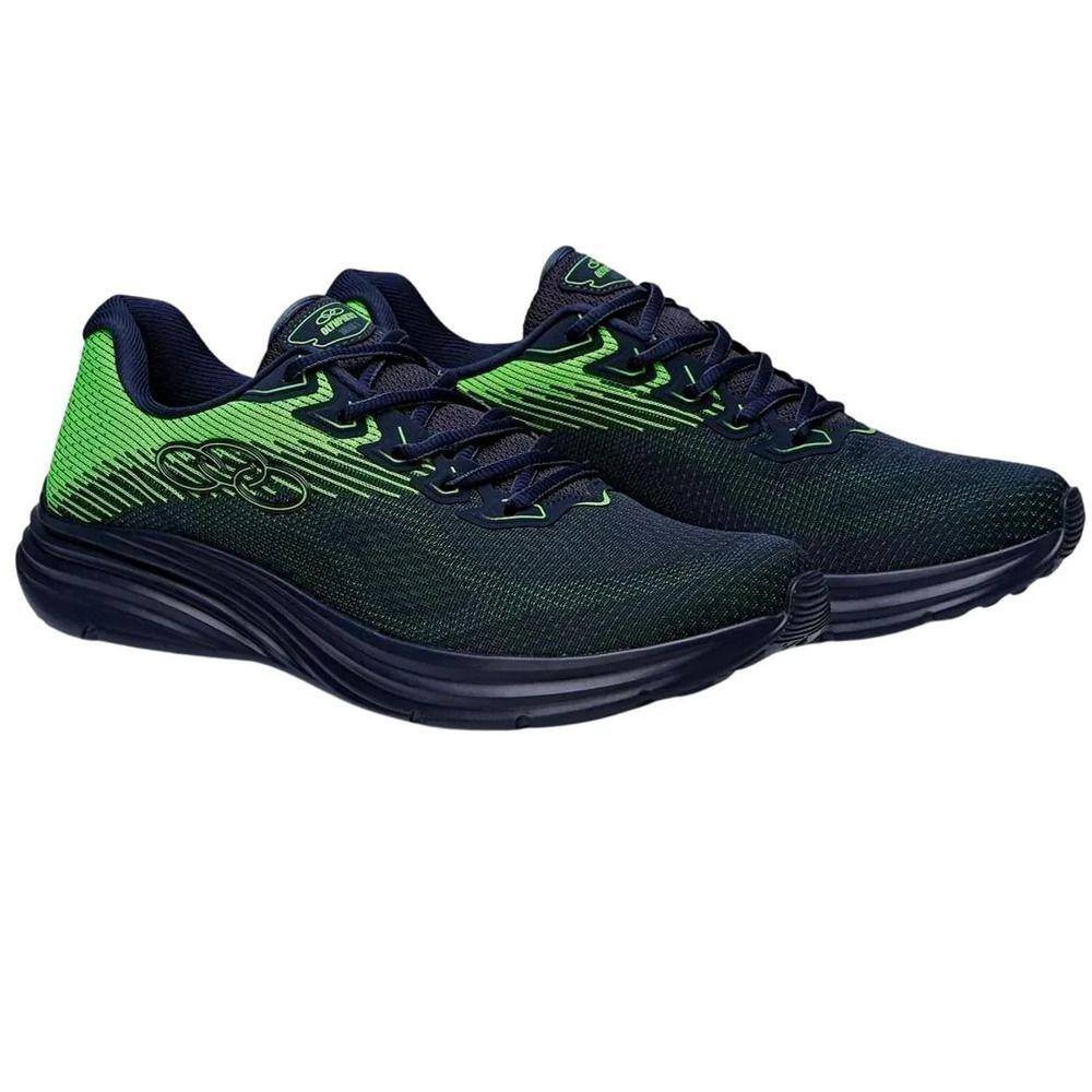 オリーブ36 Tênis Olympikus Index 3 - Masculino - Marinho-Verde | Extra