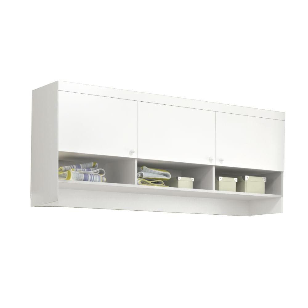 Armário Aéreo Infantil Eloisa com 3 Portas - Branco