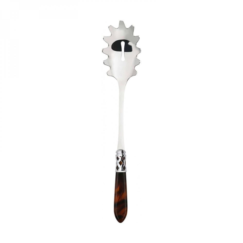Colher Macarrão Anel Banhado a Prata Tabaco Aladim Bugatti